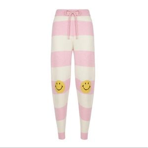 Joshua Sanders Striped Smiley Pants Pink White Size Medium